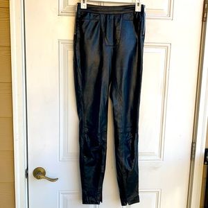 DSQUARED2 Leather Pants, Black